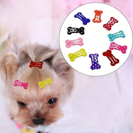 10-Pack of Adorable Pet Hair Clips - Perfect for Grooming Your Puppy or Kitten! . - Trendsetter Pets